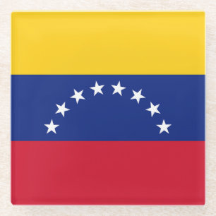 Flagge Venezuelas Glasuntersetzer