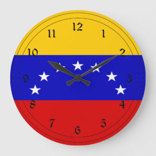 Flagge Venezuelas Große Wanduhr