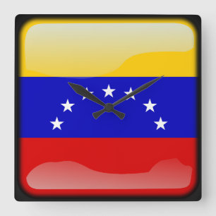 Flagge Venezuelas Quadratische Wanduhr