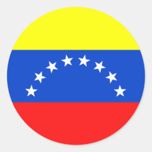 Flagge Venezuelas Runder Aufkleber