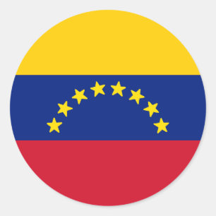 Flagge Venezuelas Runder Aufkleber