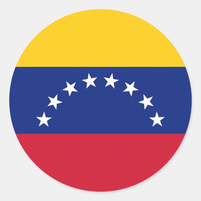 Flagge Venezuelas Runder Aufkleber (Vorderseite)
