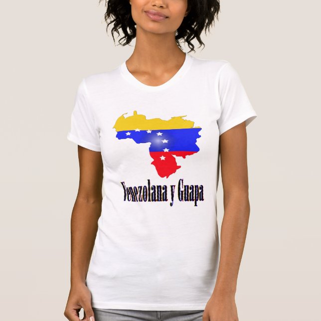 Flagge Venezuelas Tricolor-Typografie T-Shirt (Vorderseite)