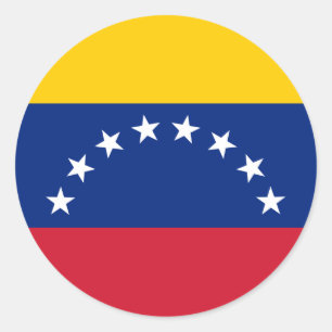 Flagge Venezuelas (Venezuelas) Runder Aufkleber