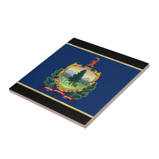 Flagge Vermont Fliese (Seite)