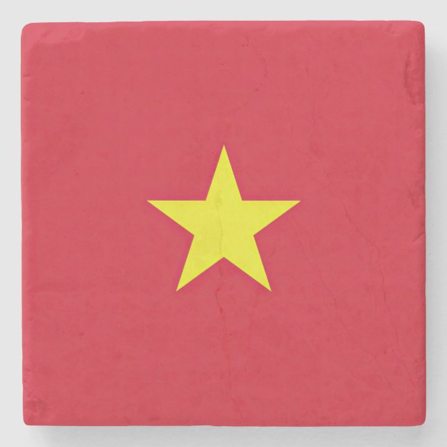 Flagge Vietnam Steinuntersetzer (Vorderseite)