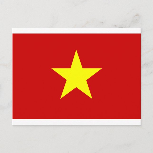 Flagge Vietnams Postkarte (Vorderseite)
