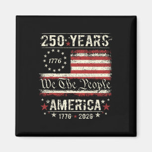 Flagge Vintage 250 Jahre Amerikanisch 1776 2026 25 Magnet