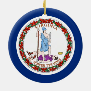 Flagge Virginias Keramikornament