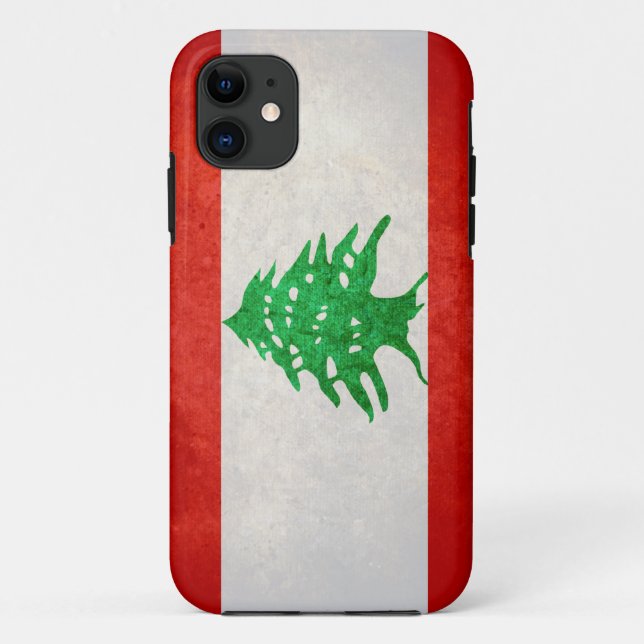 Flagge vom Libanon Case-Mate iPhone Hülle (Rückseite)
