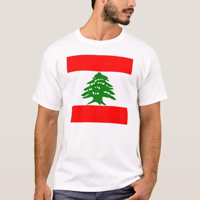 Flagge vom Libanon T-Shirt (Vorderseite)