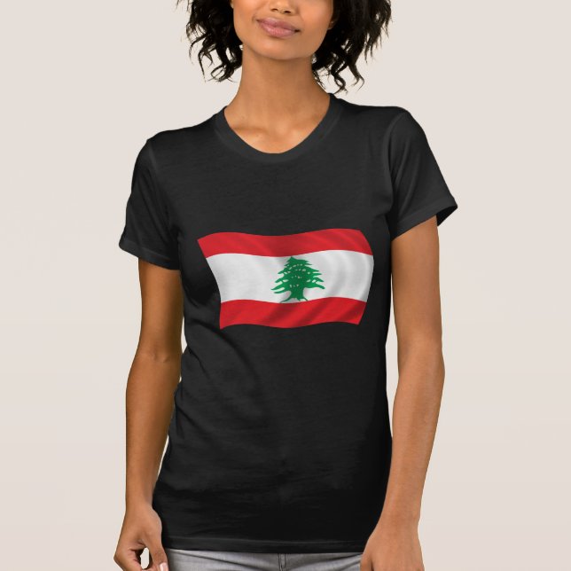 Flagge vom Libanon T-Shirt (Vorderseite)