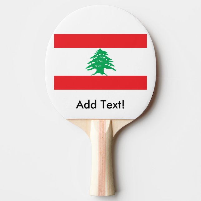 Flagge vom Libanon Tischtennis Schläger (Vorderseite)
