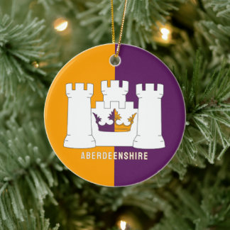 Flagge von Aberdeenshire, Schottland Keramik Ornament