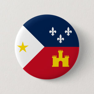 Flagge von Acadiana, Louisiana Button