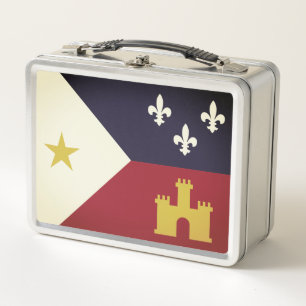 Flagge von Acadiana, Louisiana Metall Brotdose