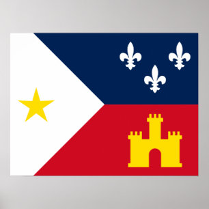 Flagge von Acadiana Poster