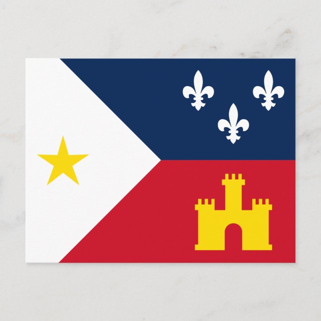 Flagge von Acadiana Postkarte (Vorderseite)
