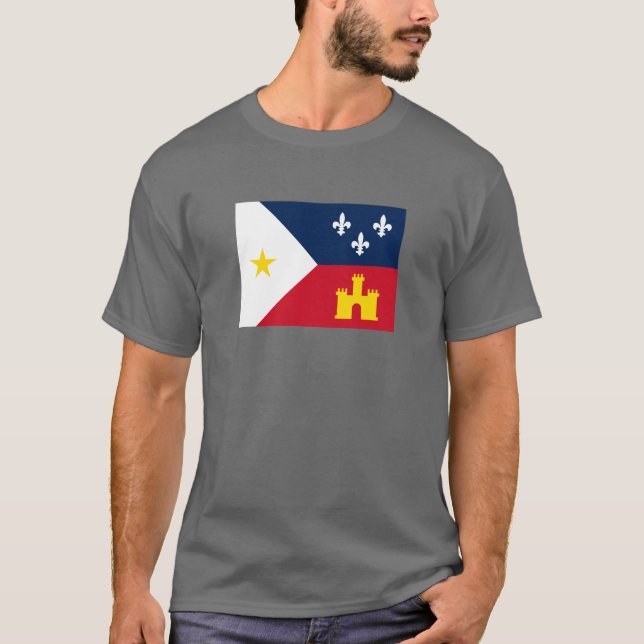 Flagge von Acadiana T-Shirt (Vorderseite)
