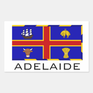 Flagge von Adelaide, Australien Rechteckiger Aufkleber