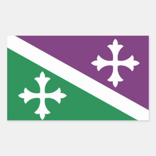 Flagge von Adjuntas, Puerto Rico Rechteckiger Aufkleber
