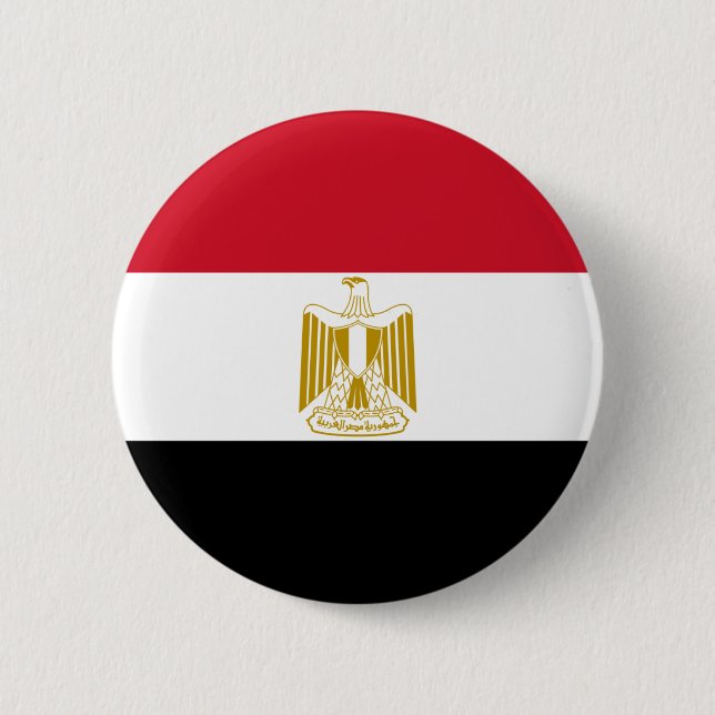 Flagge von Ägypten - علممصر - ägyptische Flagge Button (Vorderseite)