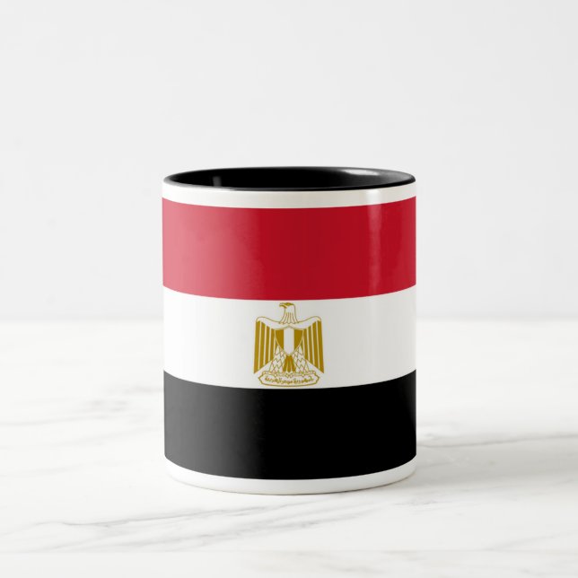 Flagge von Ägypten Zweifarbige Tasse (Mittel)