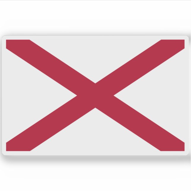 Flagge von Alabama Aufkleber (Vorderseite)