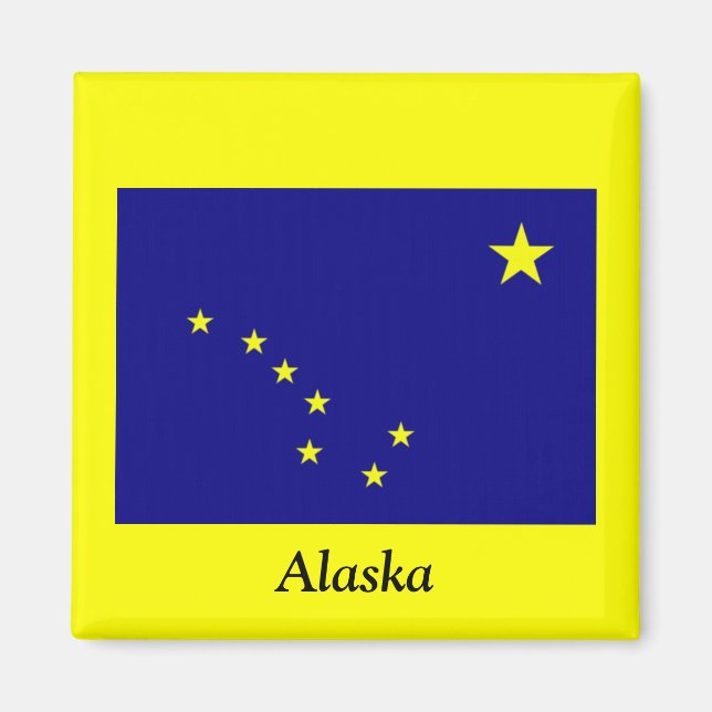 Flagge von Alaska Magnet (Vorne)