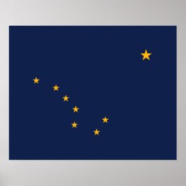 Flagge von Alaska Poster