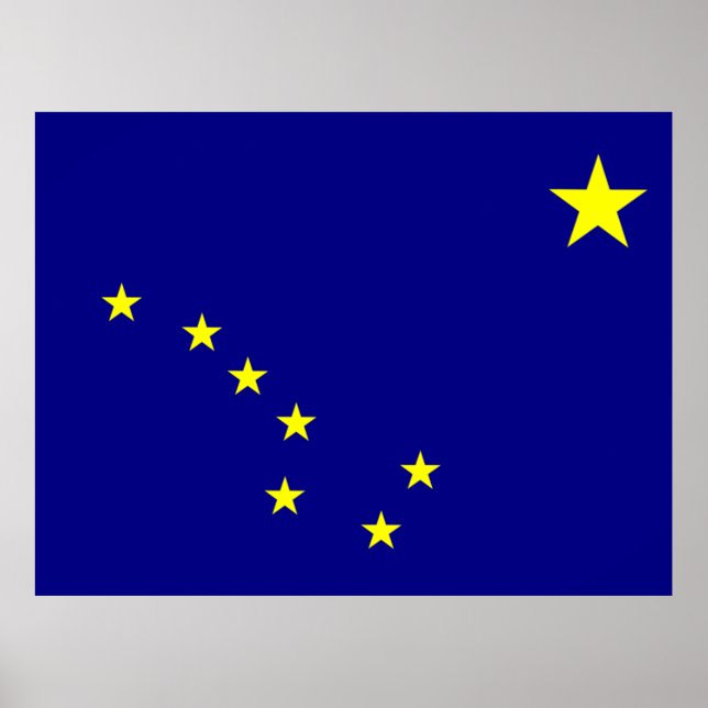 Flagge von Alaska Poster (Vorne)