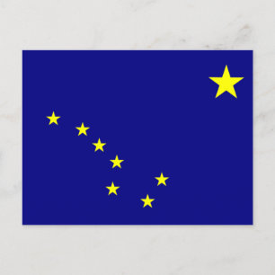 Flagge von Alaska Postkarte
