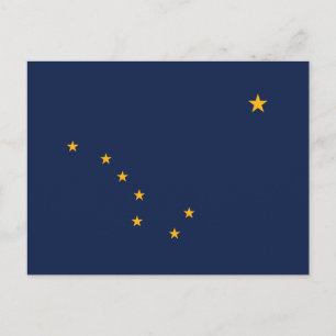 Flagge von Alaska Postkarte