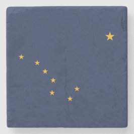 Flagge von Alaska Steinuntersetzer