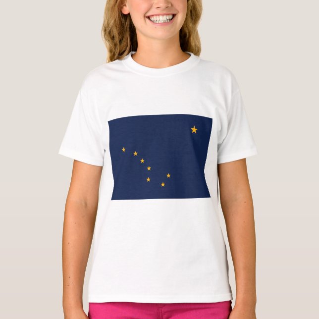 Flagge von Alaska T-Shirt (Vorderseite)