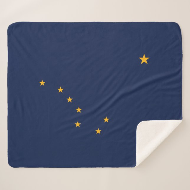 Flagge von Alaska (US-Staat) Sherpadecke (Vorderseite (Horizontal))