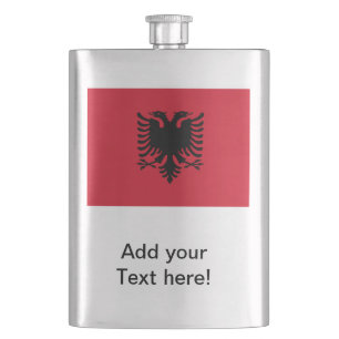 Flagge von Albanien Flachmann