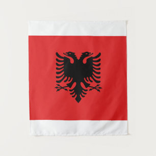 Flagge von Albanien - Flamuri Kombëtar - Wandteppich