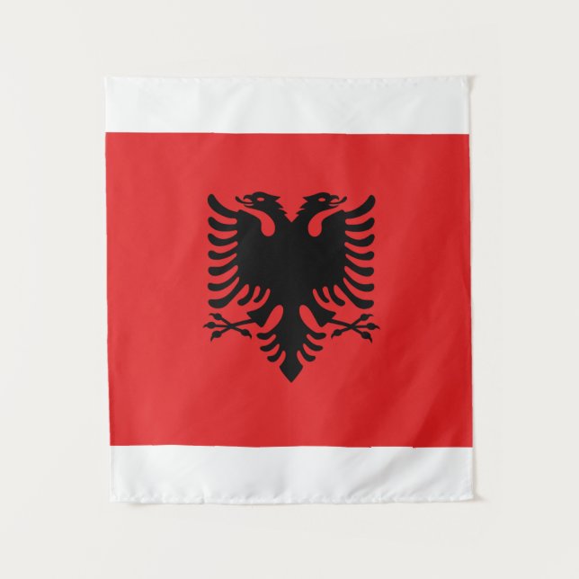Flagge von Albanien - Flamuri Kombëtar - Wandteppich (Vorderseite)