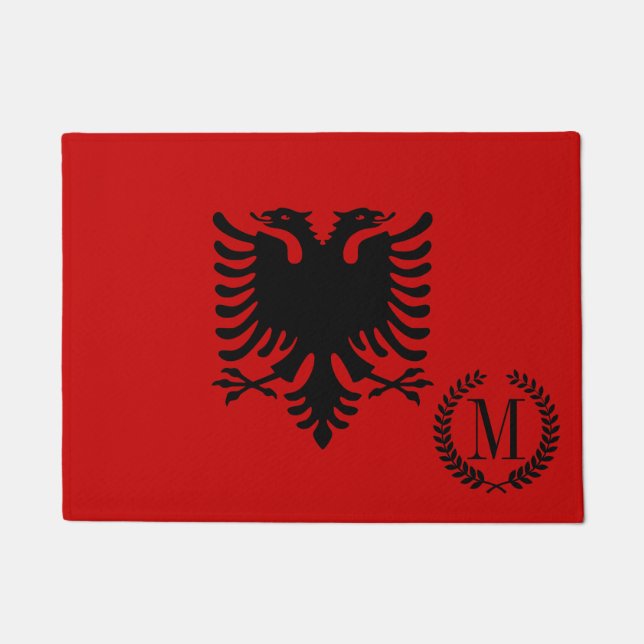Flagge von Albanien Fußmatte (Vorderseite)