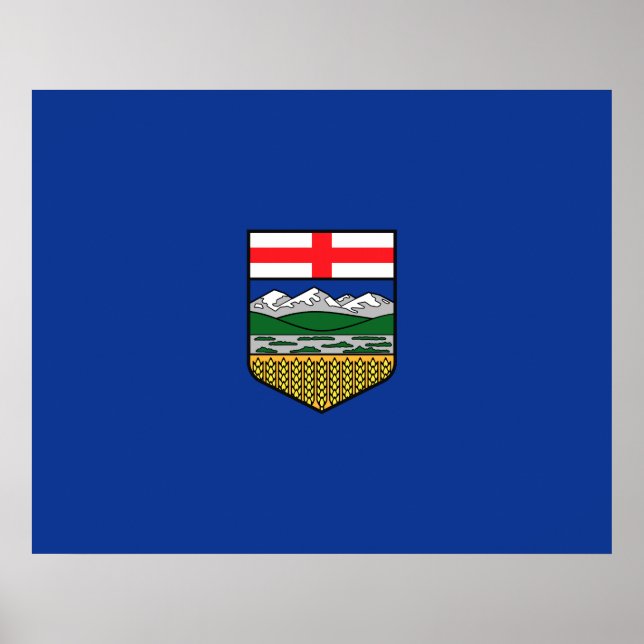 Flagge von Alberta Poster (Vorne)