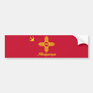 Flagge von Albuquerque (New Mexico) Autoaufkleber
