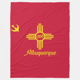 Flagge von Albuquerque, New Mexico Fleece Blanket