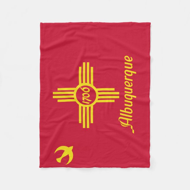 Flagge von Albuquerque, New Mexico Fleece Blanket (Vorderseite)