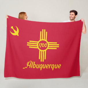 Flagge von Albuquerque (New Mexico) Fleecedecke