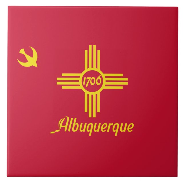 Flagge von Albuquerque (New Mexico) Fliese (Vorderseite)