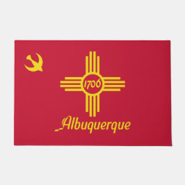 Flagge von Albuquerque (New Mexico) Fußmatte