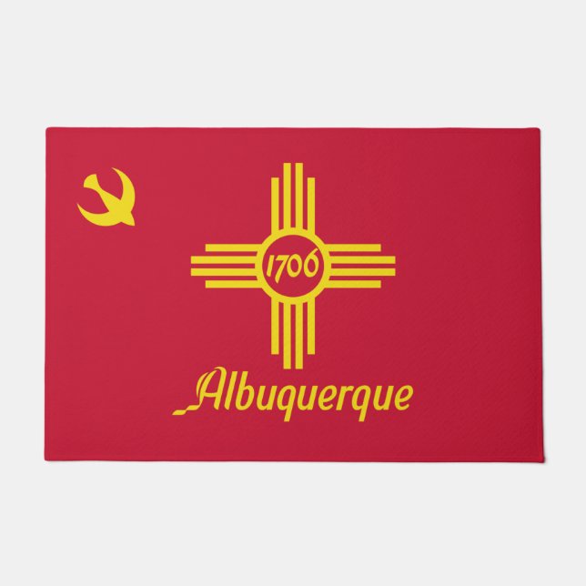 Flagge von Albuquerque (New Mexico) Fußmatte (Vorderseite)