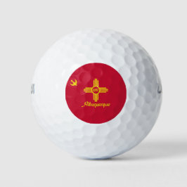 Flagge von Albuquerque (New Mexico) Golfball