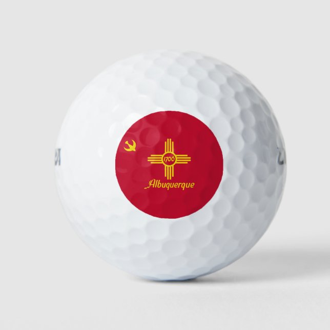 Flagge von Albuquerque (New Mexico) Golfball (Vorderseite)